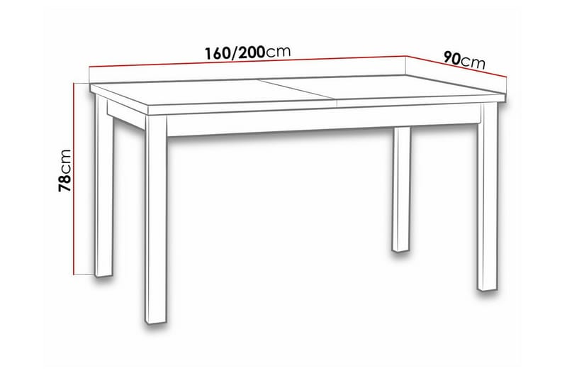 Spisebord Patrickswell 90 cm - Hvid - Møbler - Bord - Spisebord & kjøkkenbord