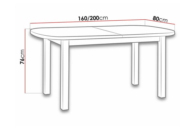 Spisebord Patrickswell 80 cm - Hvid - Møbler - Bord - Spisebord & kjøkkenbord