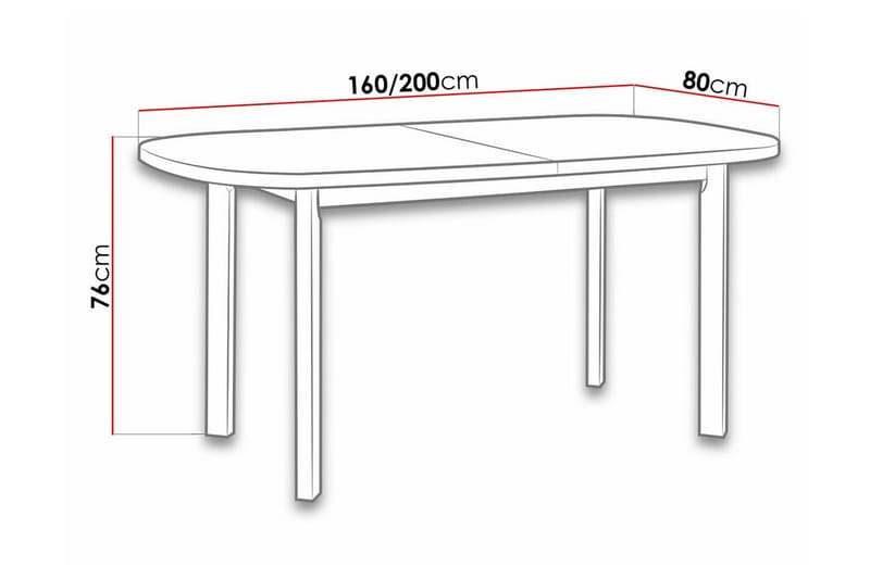 Spisebord Patrickswell 80 cm - Hvid - Møbler - Bord - Spisebord & kjøkkenbord