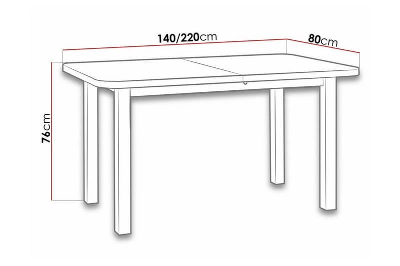 Spisebord Patrickswell 80 cm - Hvid - Møbler - Bord - Spisebord & kjøkkenbord