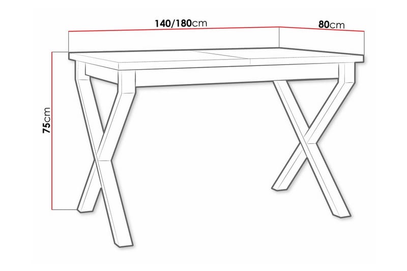 Spisebord Patrickswell 80 cm - Hvid - Møbler - Bord - Spisebord & kjøkkenbord