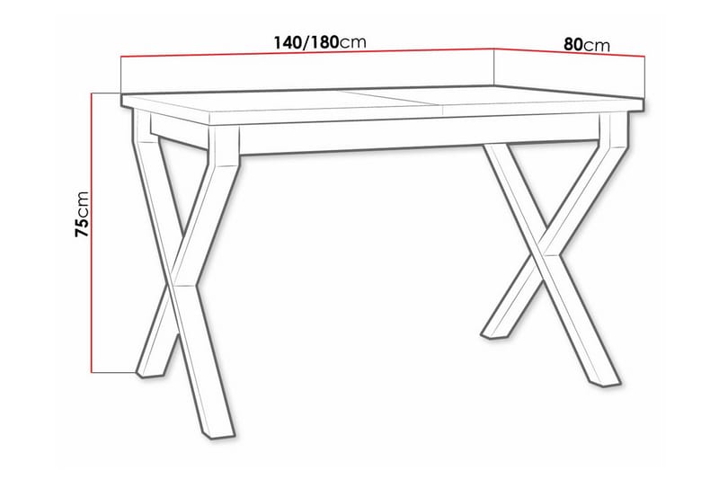 Spisebord Patrickswell 80 cm - Svart - Møbler - Bord - Spisebord & kjøkkenbord