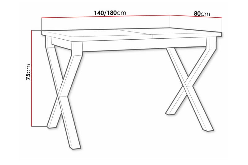 Spisebord Patrickswell 80 cm - Svart - Møbler - Bord - Spisebord & kjøkkenbord