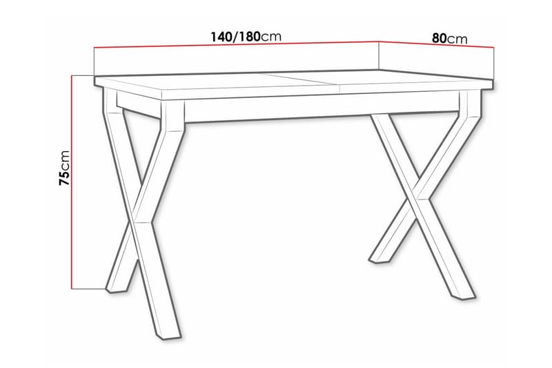 Spisebord Patrickswell 80 cm - Svart - Møbler - Bord - Spisebord & kjøkkenbord