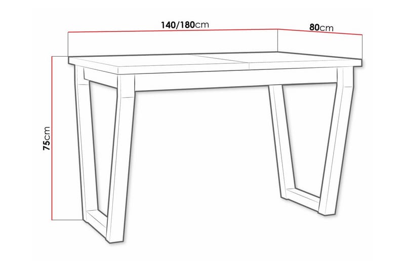 Spisebord Patrickswell 80 cm - Svart - Møbler - Bord - Spisebord & kjøkkenbord