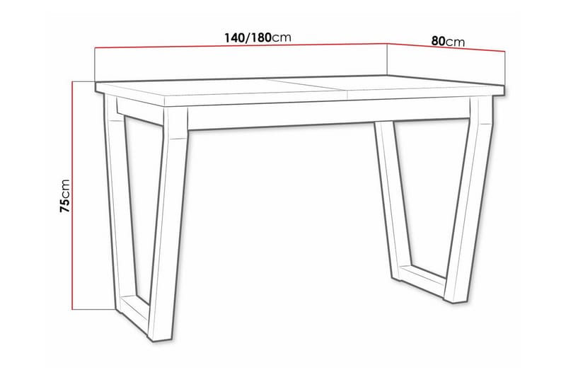 Spisebord Patrickswell 80 cm - Svart - Møbler - Bord - Spisebord & kjøkkenbord