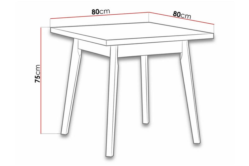 Spisebord Patrickswell 80 cm - Hvid - Møbler - Bord - Spisebord & kjøkkenbord