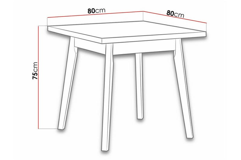 Spisebord Patrickswell 80 cm - Svart - Møbler - Bord - Spisebord & kjøkkenbord