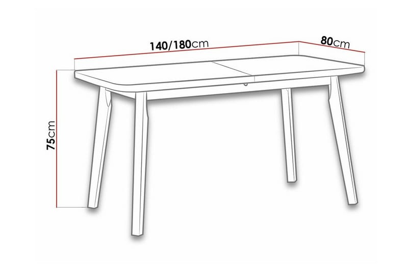 Spisebord Patrickswell 80 cm - Hvid - Møbler - Bord - Spisebord & kjøkkenbord