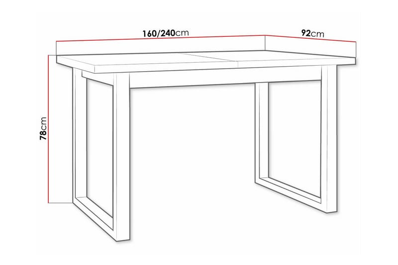 Spisebord Patrickswell 92 cm - Hvid - Møbler - Bord - Spisebord & kjøkkenbord