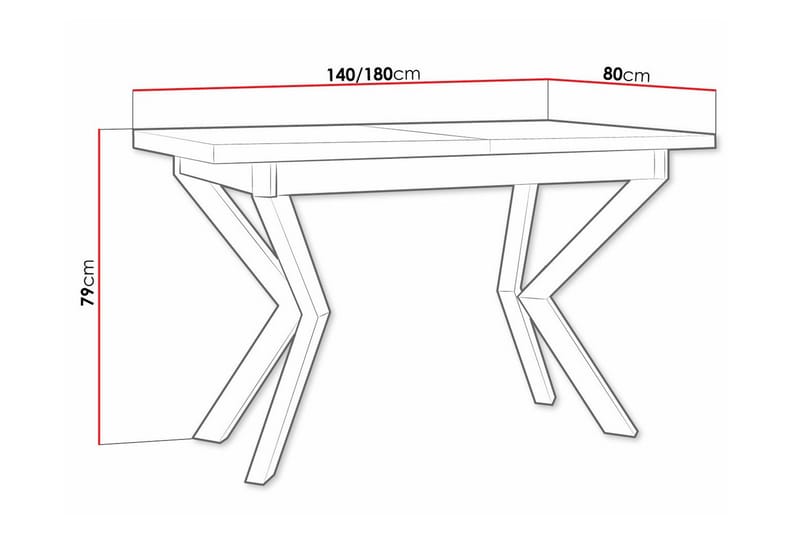 Spisebord Patrickswell 80 cm - Hvid - Møbler - Bord - Spisebord & kjøkkenbord