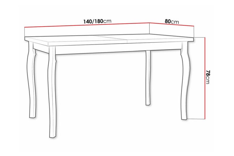 Spisebord Patrickswell 80 cm - Hvid - Møbler - Bord - Spisebord & kjøkkenbord