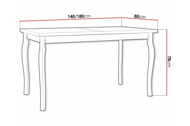 Spisebord Patrickswell 80 cm - Hvid - Møbler - Bord - Spisebord & kjøkkenbord