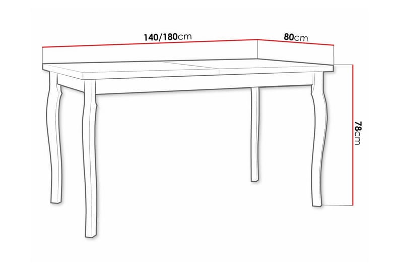 Spisebord Patrickswell 80 cm - Hvid - Møbler - Bord - Spisebord & kjøkkenbord