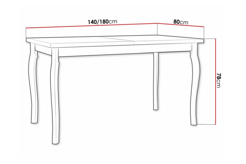 Spisebord Patrickswell 80 cm - Hvid - Møbler - Bord - Spisebord & kjøkkenbord