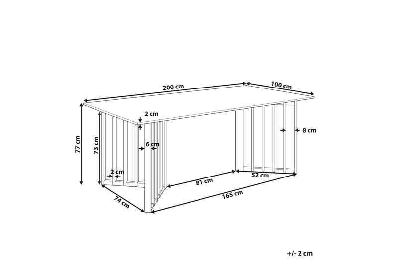 Spisebord Rouyn 100x200 cm - Lysebrun - Møbler - Bord - Spisebord & kjøkkenbord