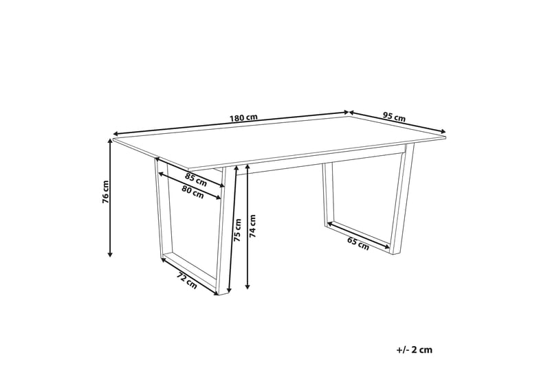 Spisebord Salmo 95x180 cm - Lysebrun - Møbler - Bord - Spisebord & kjøkkenbord