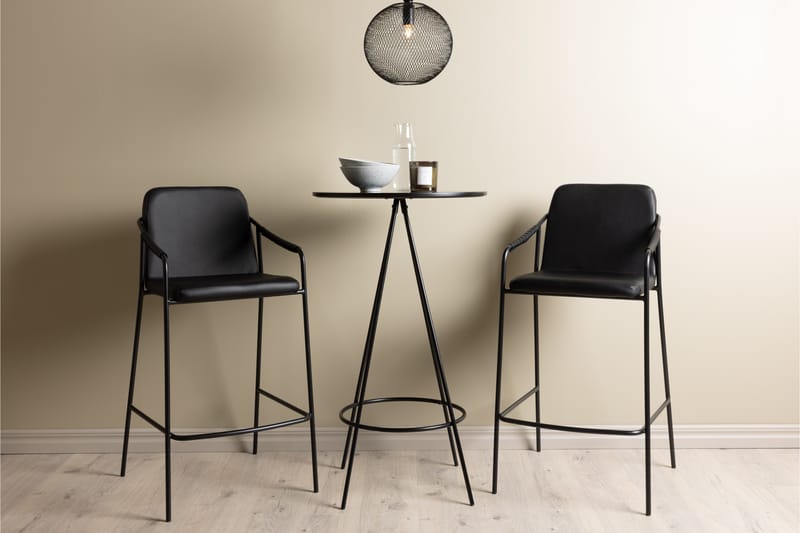 Spisegruppe Bistro 60 cm Rund med 2 Tierp Stoler - Svart - Møbler - Bord - Spisegruppe