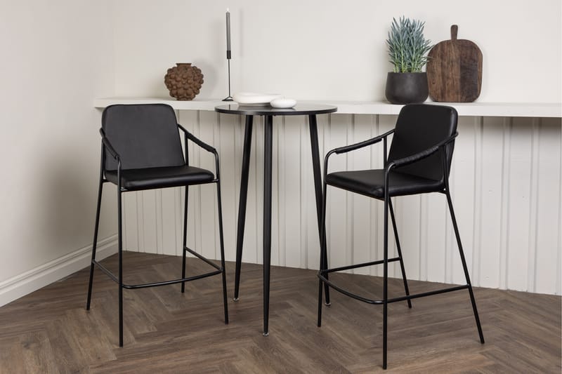 Spisegruppe Carltone 60 cm Rund med 2 Bella Stoler - Svart - Møbler - Bord - Spisegruppe