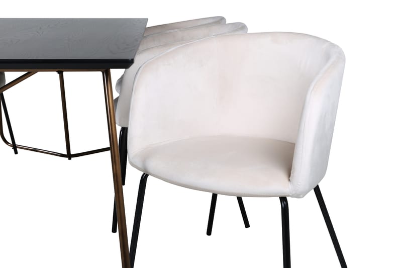 Spisegruppe Petra 190 cm Rektangulær med 6 Beraid Stoler - Beige - Møbler - Bord - Spisegruppe