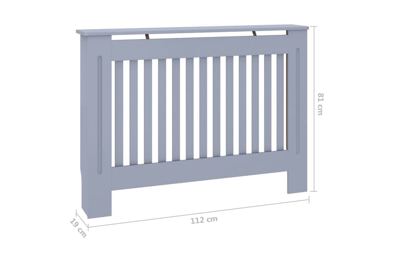 Radiatordeksel antrasitt 112x19x81 cm MDF - Møbler - Bord - Spisegruppe