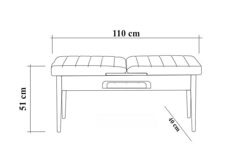 Spisegruppe 4 deler Orrest 75 cm - Hvit - Møbler - Bord - Spisegruppe