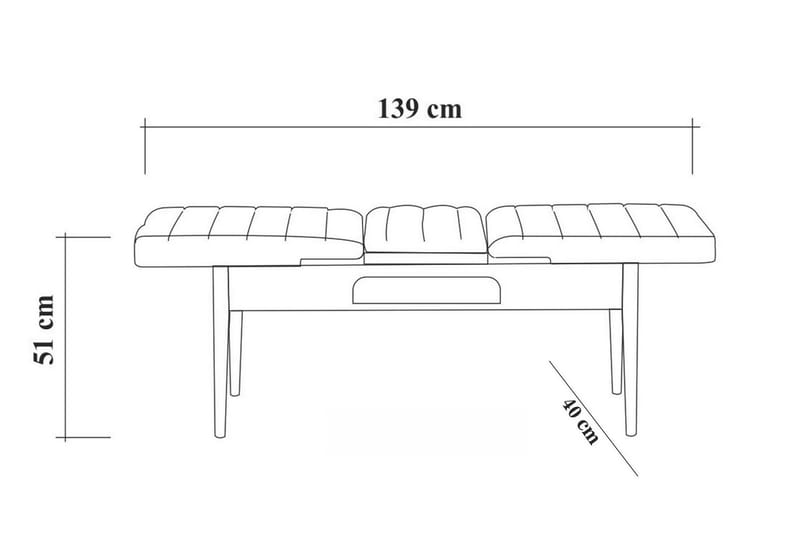 Spisegruppe 4 deler Orrest 75 cm - Hvit - Møbler - Bord - Spisegruppe