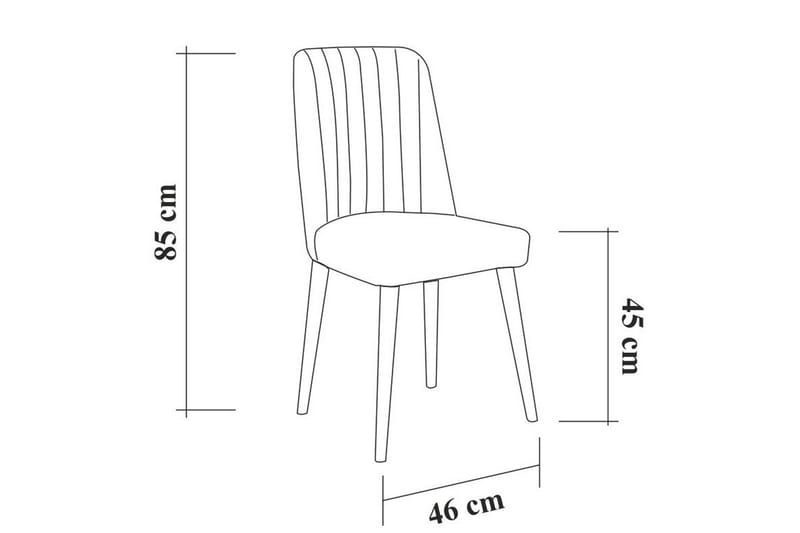 Spisegruppe 4 deler Orrest 75 cm - Hvit - Møbler - Bord - Spisegruppe