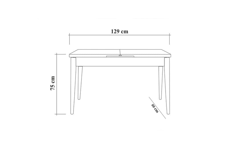 Spisegruppe 4 deler Swonger 75 cm - Hvit | Antrasitt - Møbler - Bord - Spisegruppe