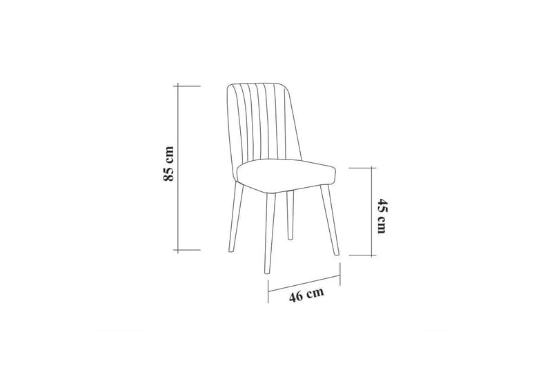 Spisegruppe 4 deler Swonger 75 cm - Hvit | Antrasitt - Møbler - Bord - Spisegruppe