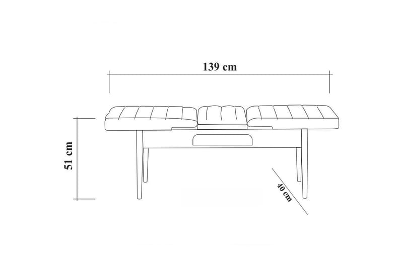 Spisegruppe 4 deler Swonger 75 cm - Tre | Natur | Antrasitt - Møbler - Bord - Spisegruppe