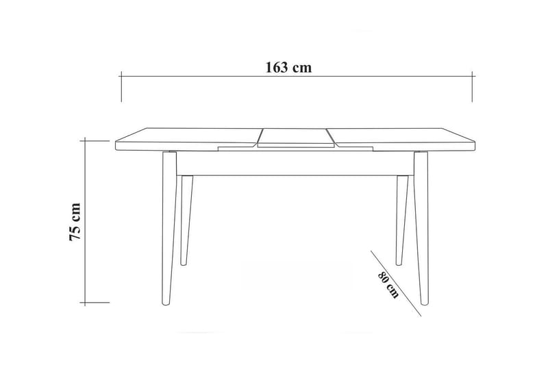 Spisegruppe 4 deler Swonger 75 cm - Tre | Natur | Antrasitt - Møbler - Bord - Spisegruppe