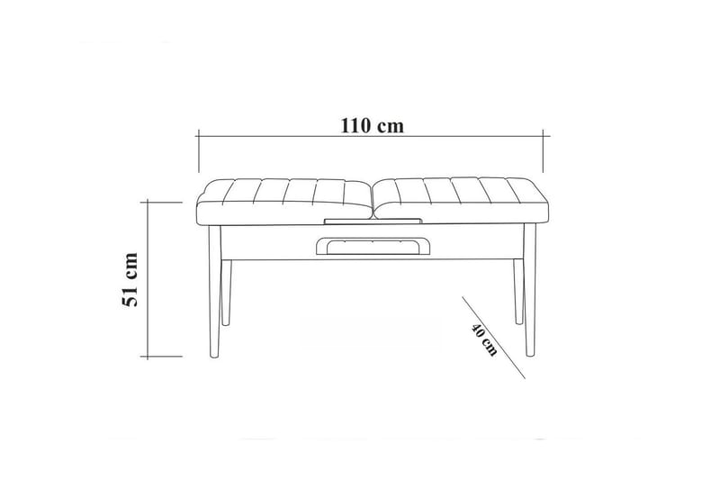 Spisegruppe 4 deler Swonger 75 cm - Tre | Natur | Antrasitt - Møbler - Bord - Spisegruppe