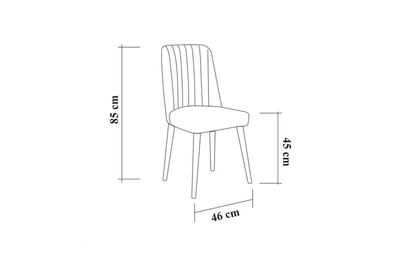 Spisegruppe 4 deler Swonger 75 cm - Tre | Natur | Antrasitt - Møbler - Bord - Spisegruppe