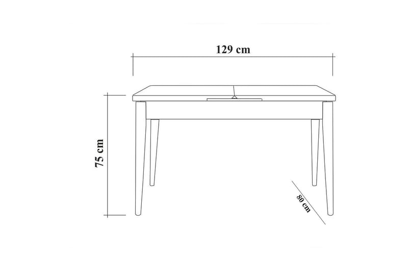 Spisegruppe 4 deler Swonger 75 cm - Tre | Natur | Antrasitt - Møbler - Bord - Spisegruppe