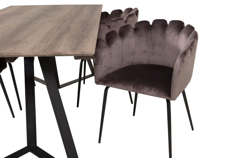 Spisegruppe Granville 180 cm med 4 Limhamn Spisestoler Grå - Furniture Fashion - Møbler - Bord - Spisegruppe