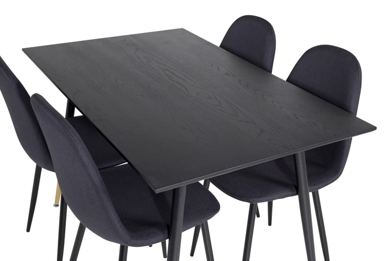 Spisegruppe Larrinzar 120 cm inkl. 4 Yegua Stoler - Svart - Møbler - Bord - Spisegruppe