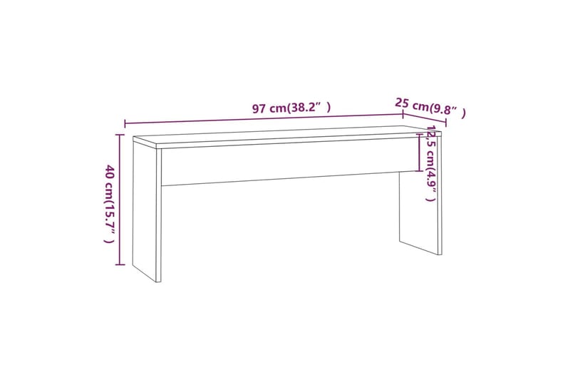 Spisestue 3 deler sonoma eik sponplate - Brun - Møbler - Bord - Spisegruppe