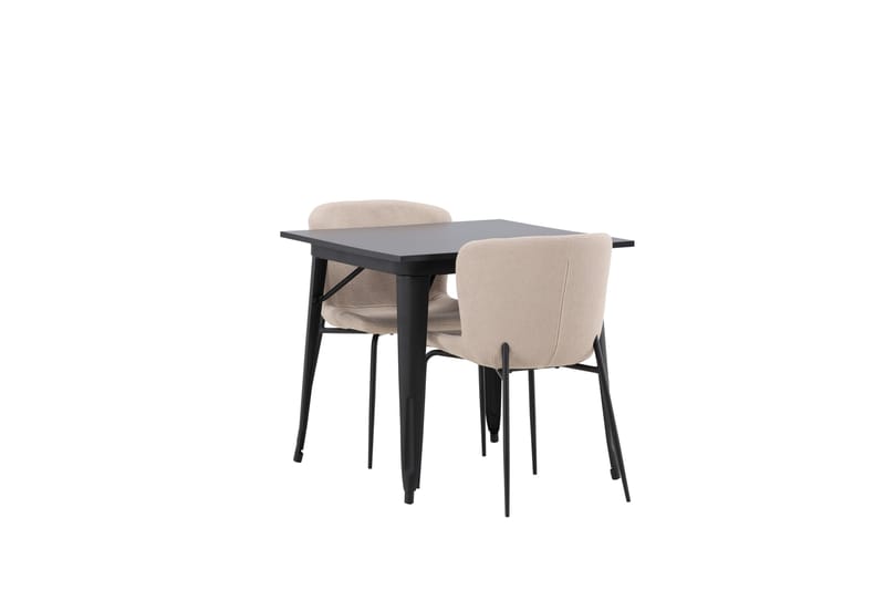 Tempe Matgruppe 80 cm Rektangulær med 2 Modesto stoler - Beige - Møbler - Bord - Spisegruppe