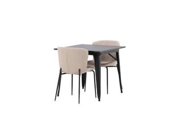 Tempe Matgruppe 80 cm Rektangulær med 2 Modesto stoler - Beige - Møbler - Bord - Spisegruppe