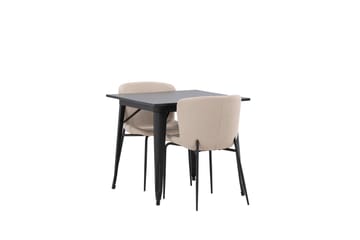 Tempe Matgruppe 80 cm Rektangulær med 2 Modesto stoler - Beige - Møbler - Bord - Spisegruppe