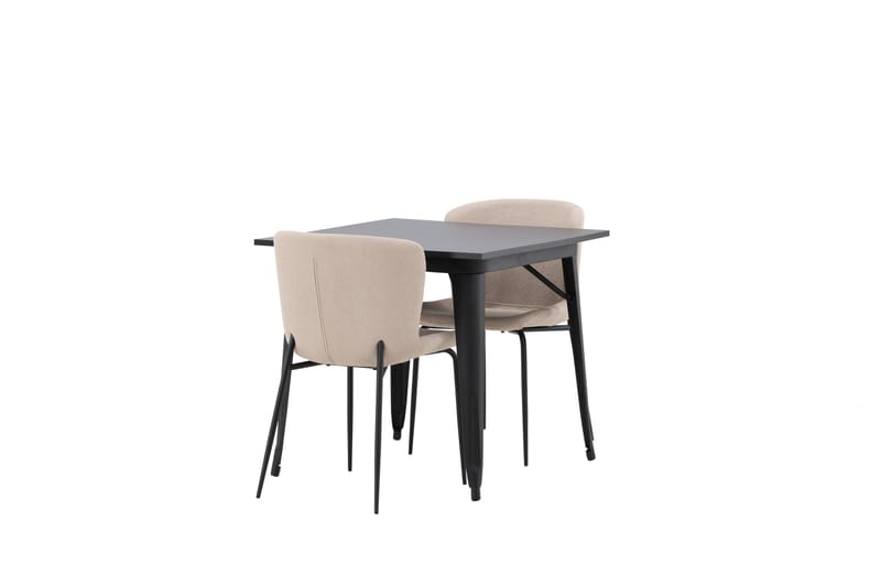 Tempe Matgruppe 80 cm Rektangulær med 2 Modesto stoler - Beige - Møbler - Bord - Spisegruppe