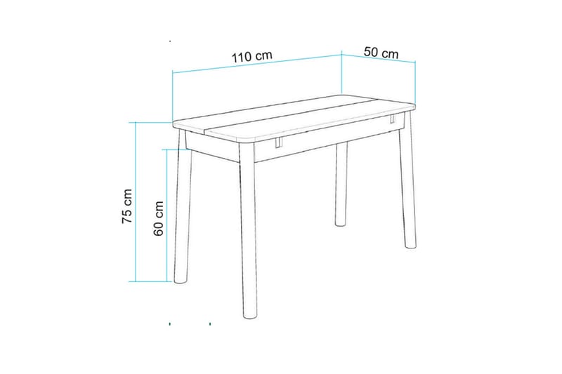 Valsot Spisebord 110 cm - Eik - Møbler - Bord - Spisebord & kjøkkenbord