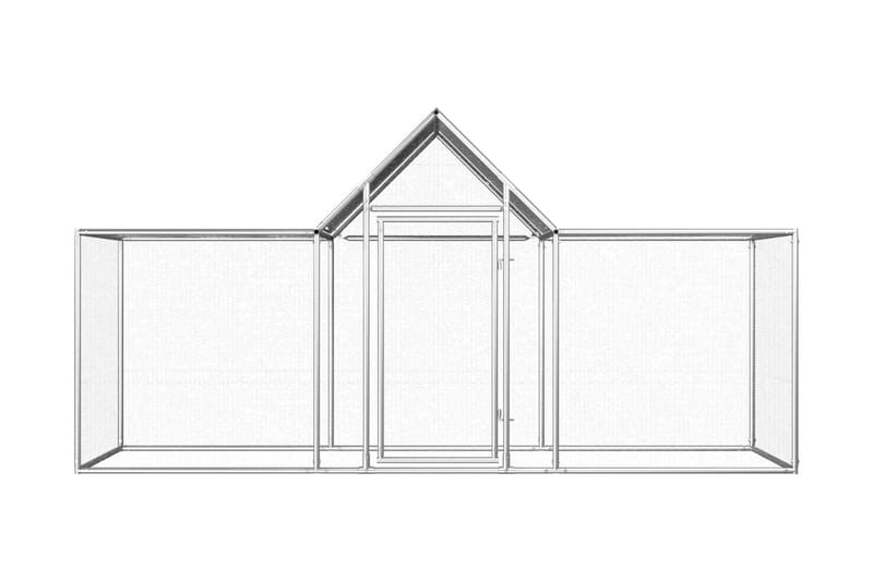 Hønsehus 3x1x1,5 m galvanisert stål - Møbler - Husdyrmøbler - Bur & Transportbur