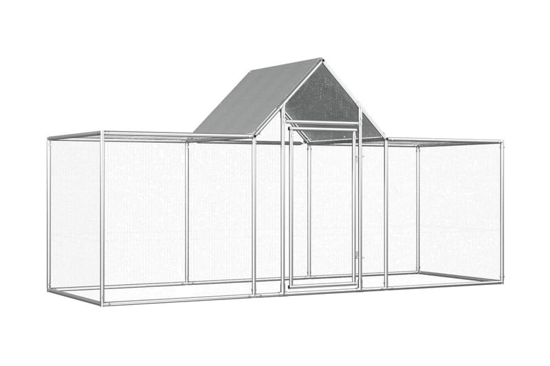 Hønsehus 3x1x1,5 m galvanisert stål - Møbler - Husdyrmøbler - Bur & Transportbur