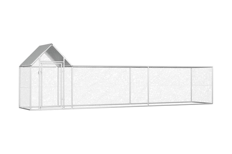 Hønsehus 5x1x1,5 m galvanisert stål - Møbler - Husdyrmøbler - Bur & Transportbur