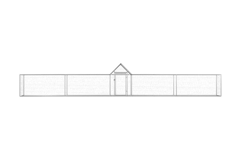 Hønsehus 9x1x1,5 m galvanisert stål - Møbler - Husdyrmøbler - Bur & Transportbur