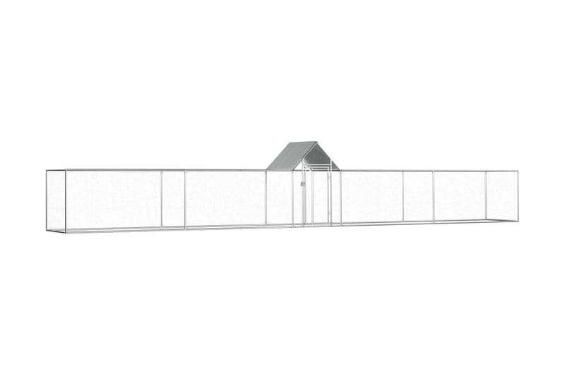 Hønsehus 9x1x1,5 m galvanisert stål - Møbler - Husdyrmøbler - Bur & Transportbur