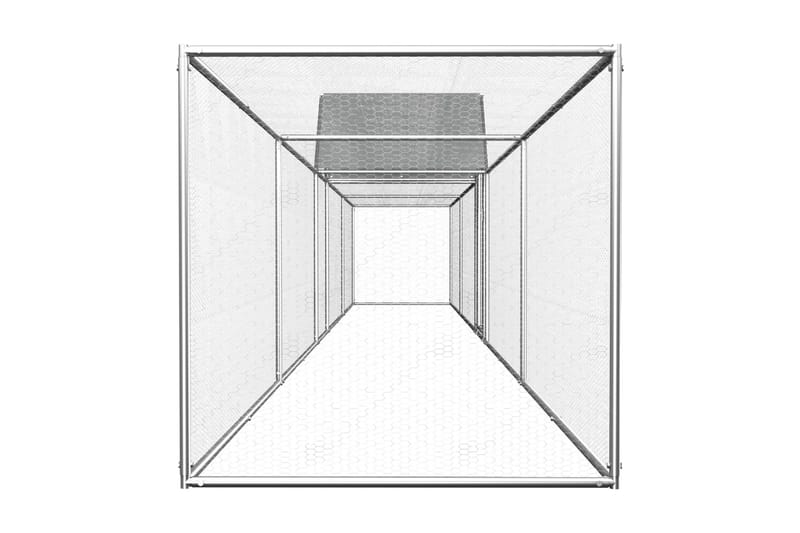 Hønsehus 9x1x1,5 m galvanisert stål - Møbler - Husdyrmøbler - Bur & Transportbur