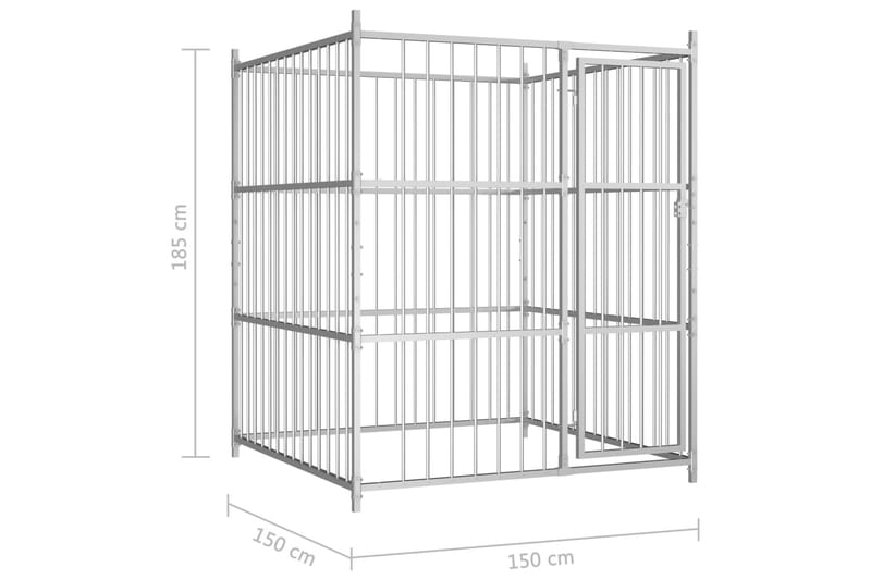 Utendørs hundegård 150x150x185 cm - Hundehus & hundegård